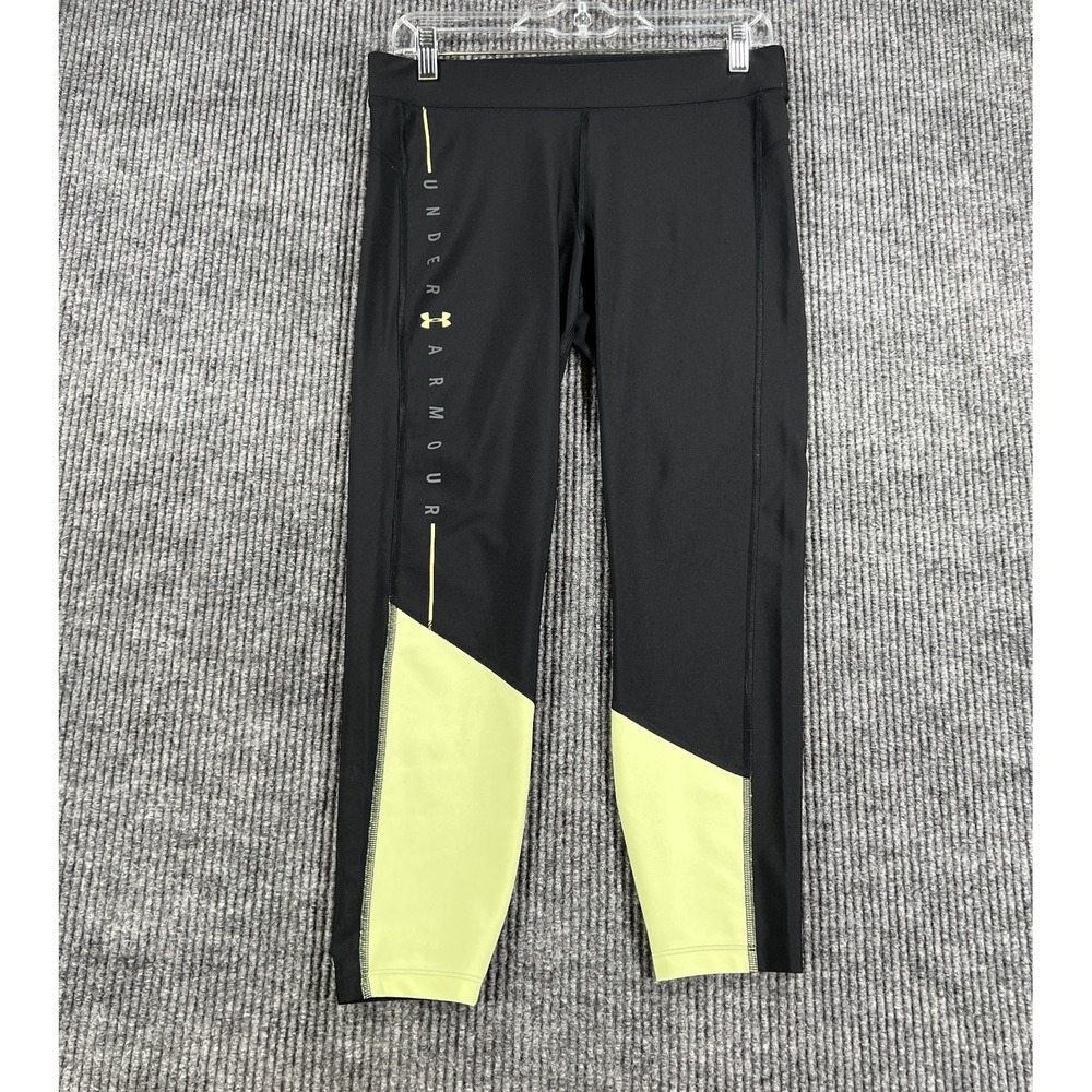 Under Armour Compression Pants Leggings Womens Large Black Heat Gear Active